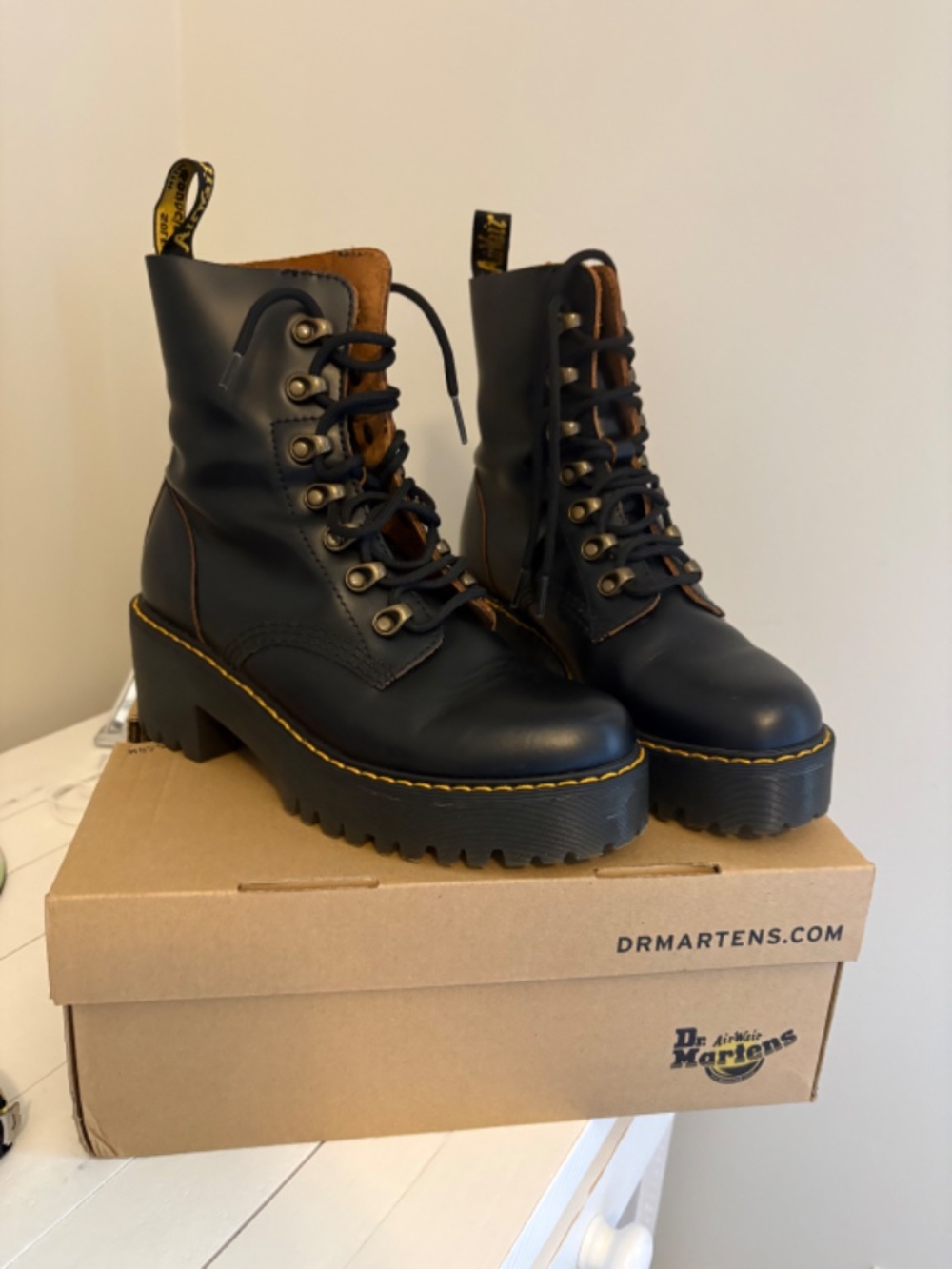 Dr Martens Leona Black Boot